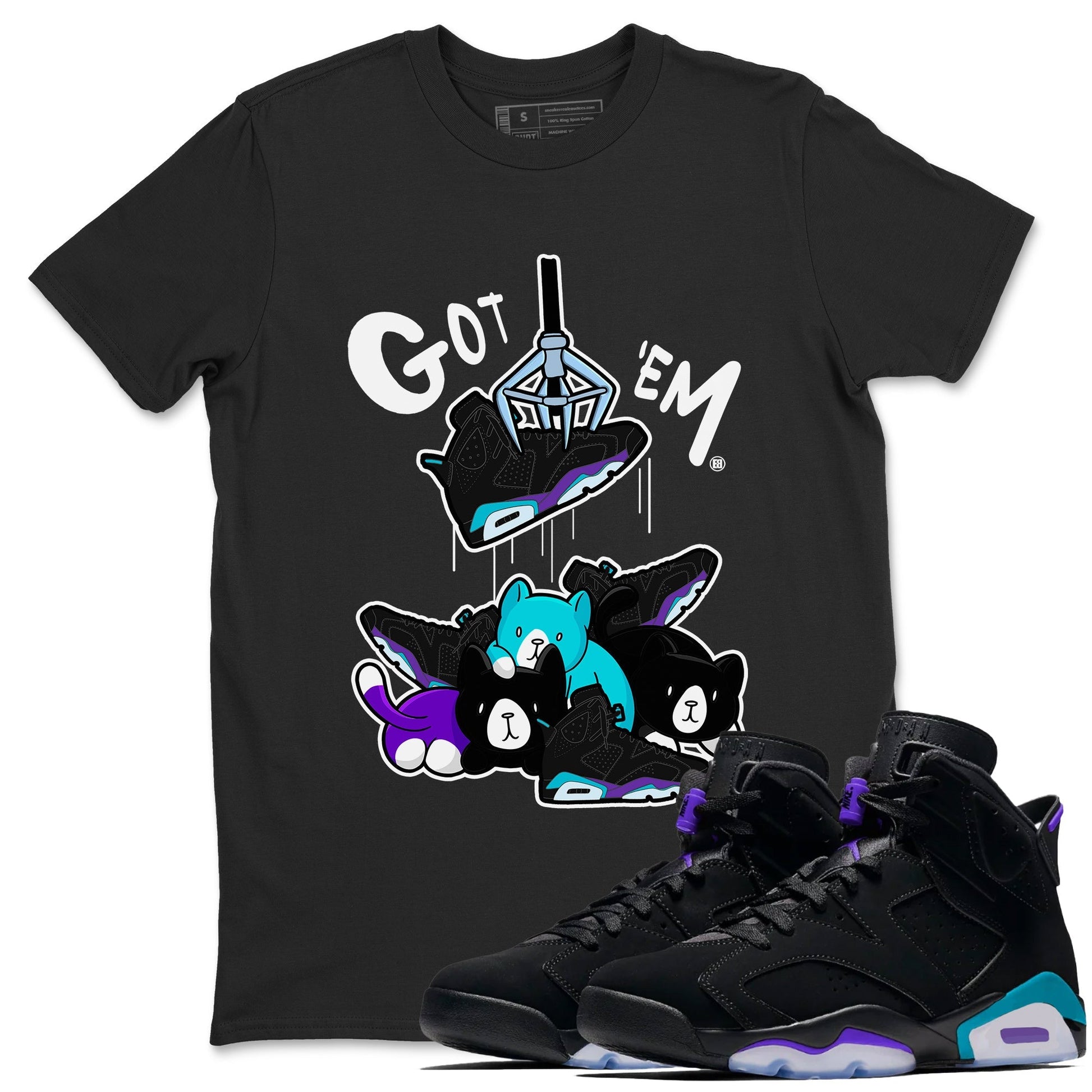 6s Aqua Sneaker Match Tees Treasure Hunter Sneaker Tees Air Jordan 6 Aqua Sneaker Release Tees Unisex Shirts Black 1