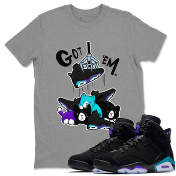 6s Aqua Sneaker Match Tees Treasure Hunter Sneaker Tees Air Jordan 6 Aqua Sneaker Release Tees Unisex Shirts Heather Grey 1