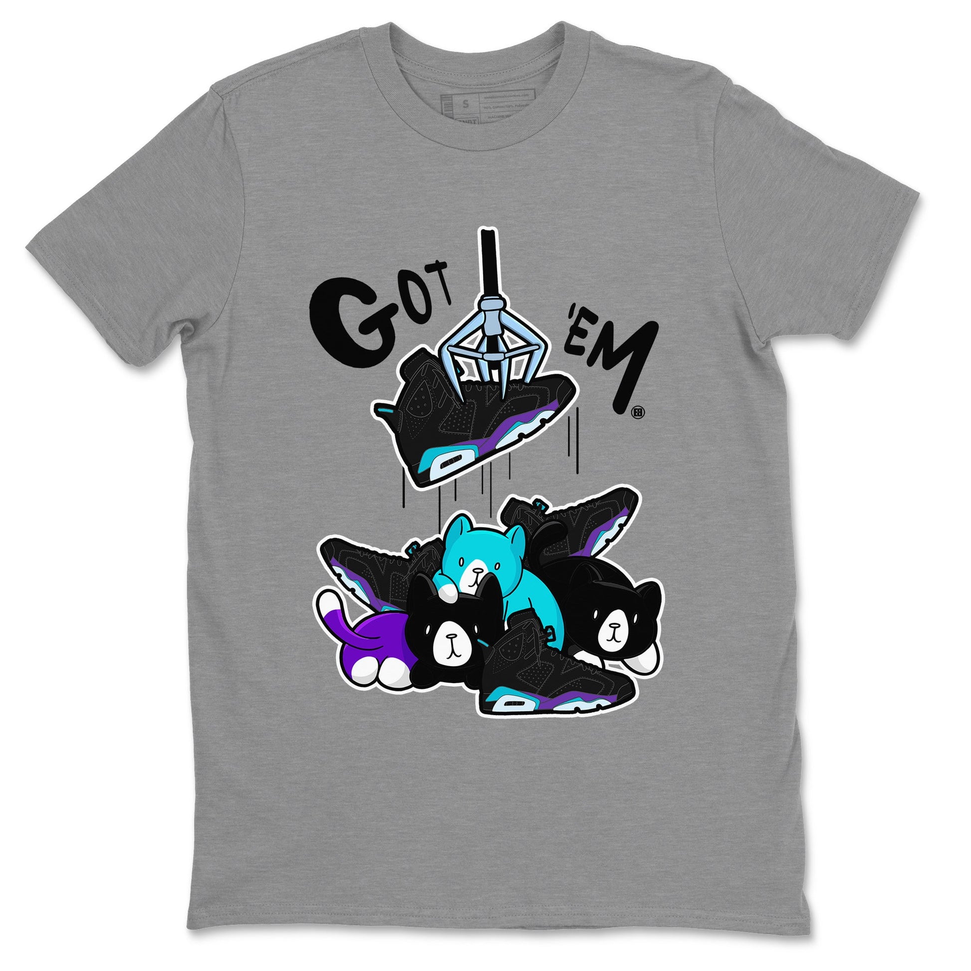 6s Aqua Sneaker Match Tees Treasure Hunter Sneaker Tees Air Jordan 6 Aqua Sneaker Release Tees Unisex Shirts Heather Grey 2
