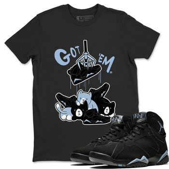 AJ7 Chambray Sneaker Match Tees Treasure Hunter Sneaker Tees Air Jordan 7 Chambray Sneaker Release Tees Unisex Shirts Black 1
