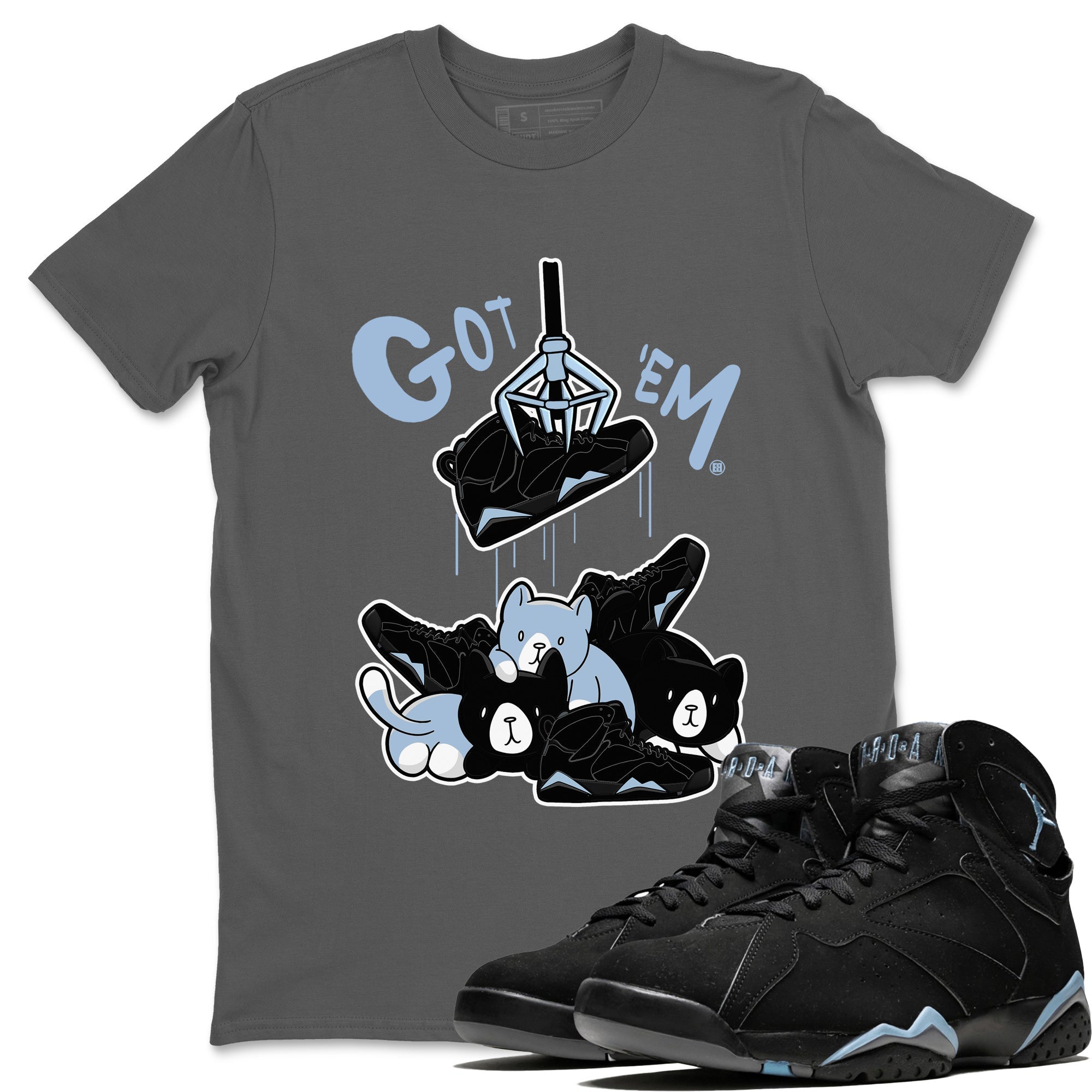AJ7 Chambray Sneaker Match Tees Treasure Hunter Sneaker Tees Air Jordan 7 Chambray Sneaker Release Tees Unisex Shirts Cool Grey 1