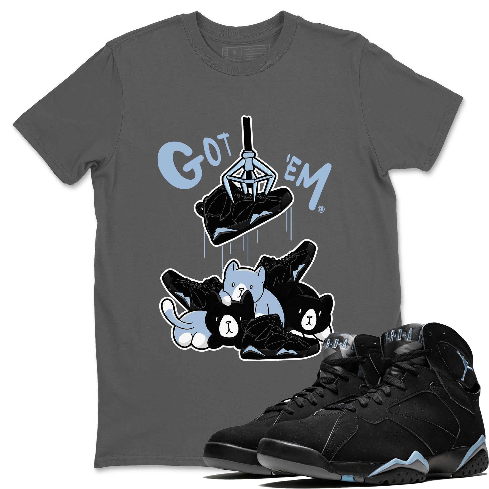 AJ7 Chambray Sneaker Match Tees Treasure Hunter Sneaker Tees Air Jordan 7 Chambray Sneaker Release Tees Unisex Shirts Cool Grey 1