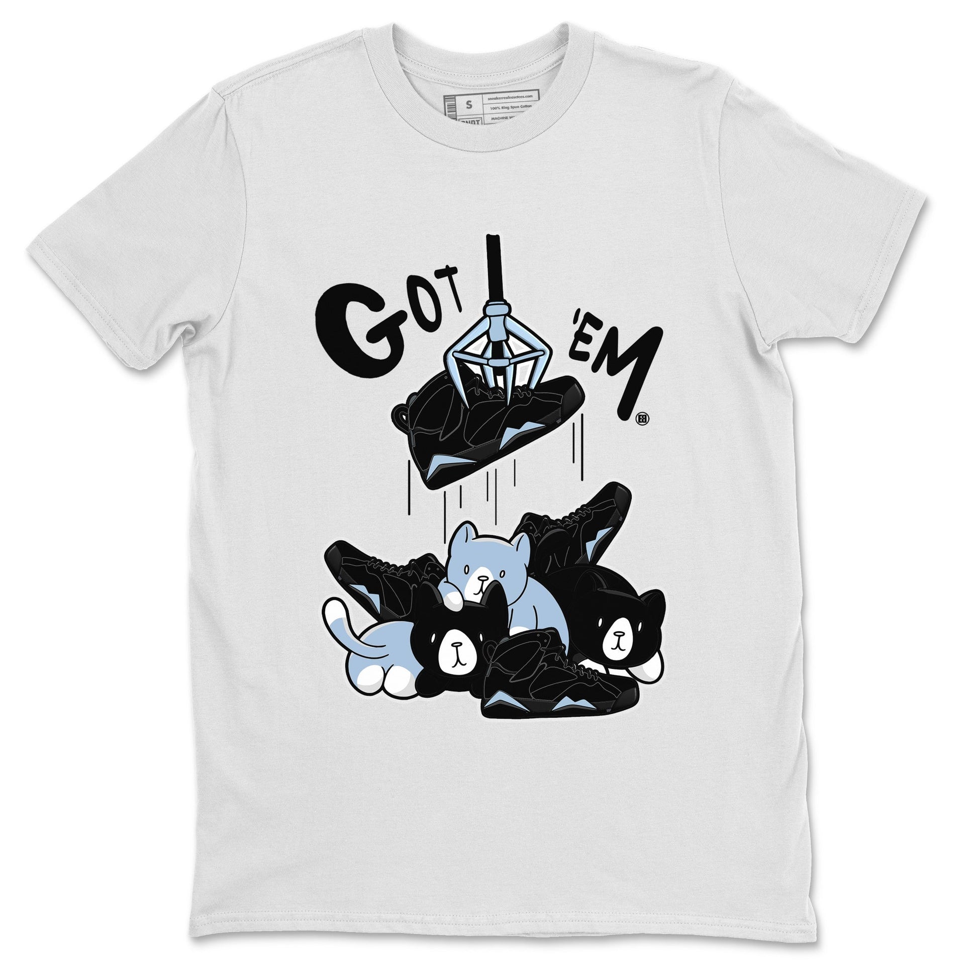 AJ7 Chambray Sneaker Match Tees Treasure Hunter Sneaker Tees Air Jordan 7 Chambray Sneaker Release Tees Unisex Shirts White 2