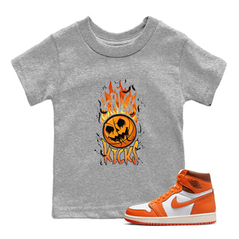 AJ1 Starfish shirt to match jordans Trick Or Kicks Halloween costume sneaker tees AJ1 Starfish SNRT Sneaker Tees Sneaker Matching Clothing Brand Baby Toddler Heather Grey 1 T-Shirt