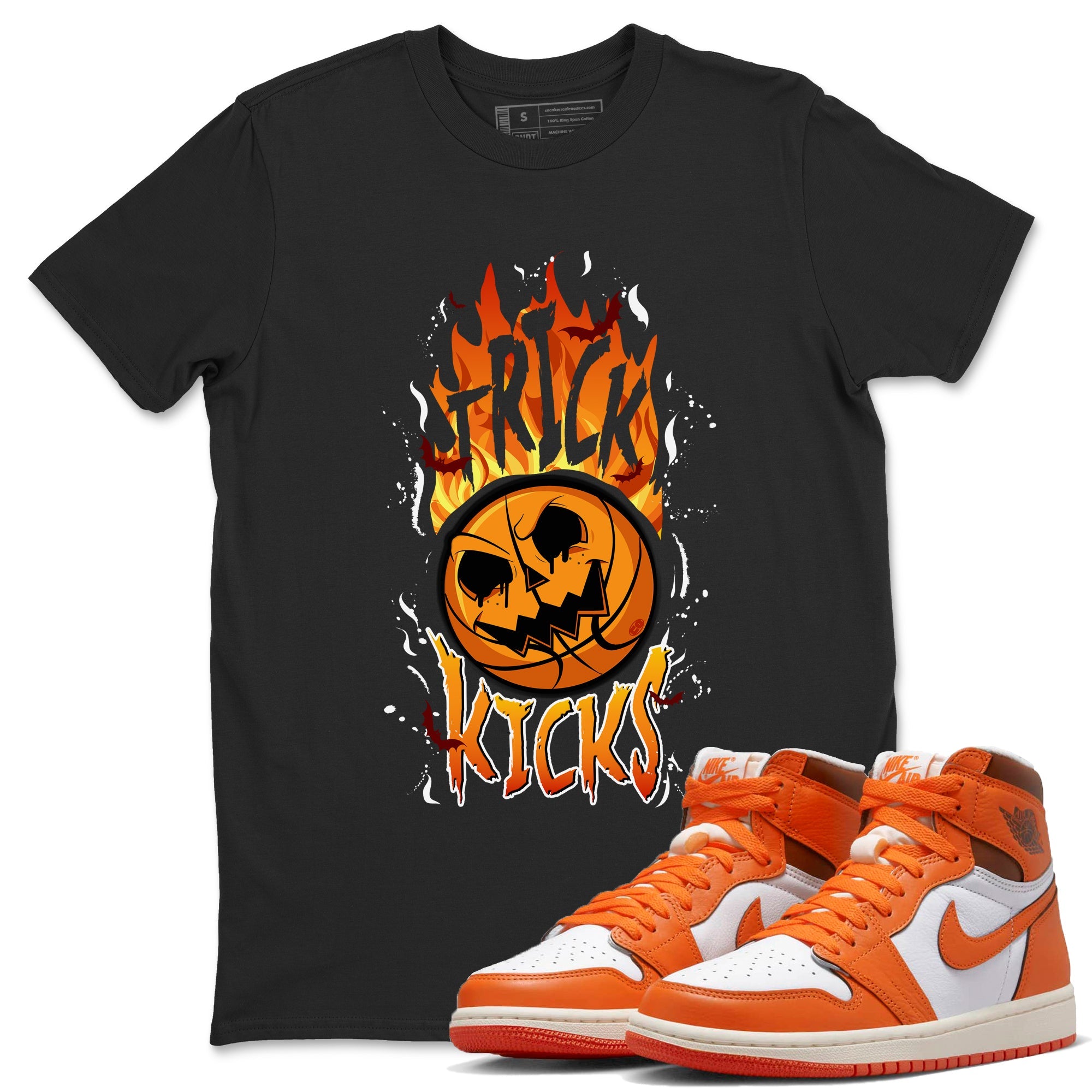 AJ1 Starfish shirt to match jordans Trick Or Kicks Halloween costume sneaker tees AJ1 Starfish SNRT Sneaker Tees Sneaker Matching Clothing Brand Unisex Sneaker Tee Black 1 T-Shirt