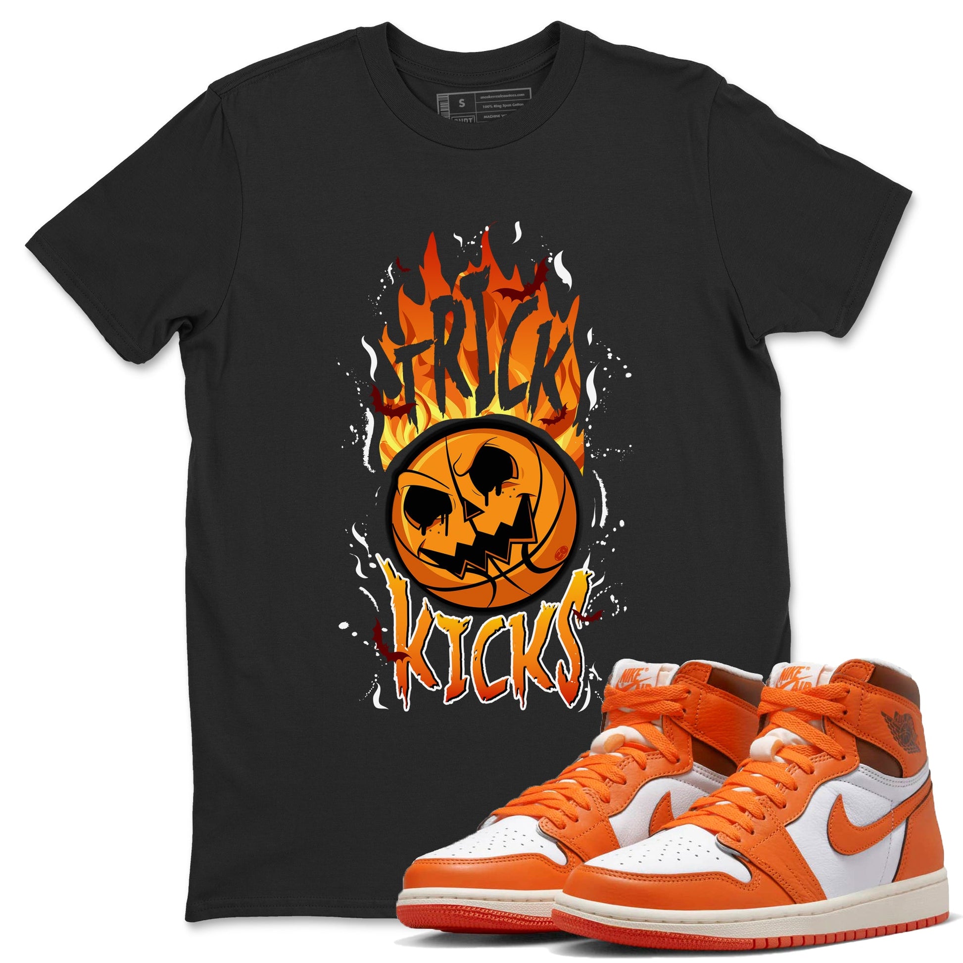 AJ1 Starfish shirt to match jordans Trick Or Kicks Halloween costume sneaker tees AJ1 Starfish SNRT Sneaker Tees Sneaker Matching Clothing Brand Unisex Sneaker Tee Black 1 T-Shirt