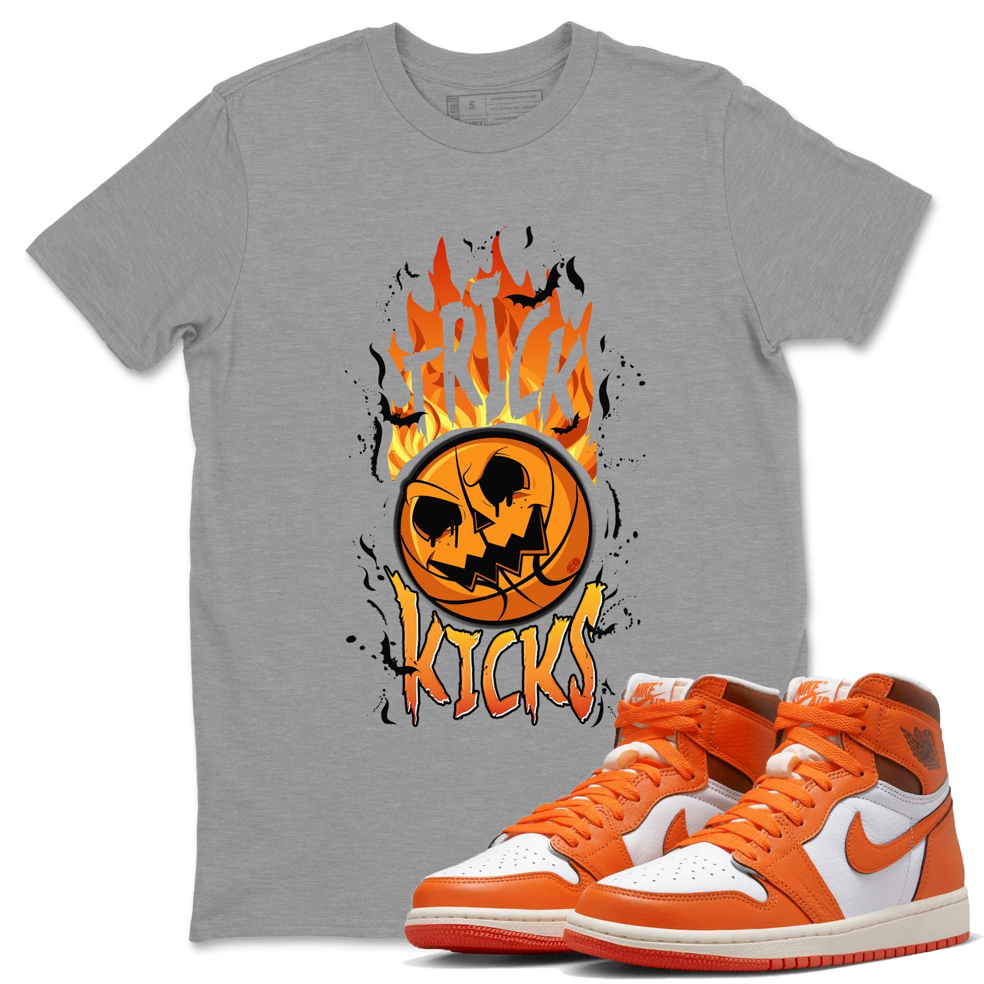 AJ1 Starfish shirt to match jordans Trick Or Kicks Halloween costume sneaker tees AJ1 Starfish SNRT Sneaker Tees Sneaker Matching Clothing Brand Unisex Sneaker Tee Heather Grey 1 T-Shirt