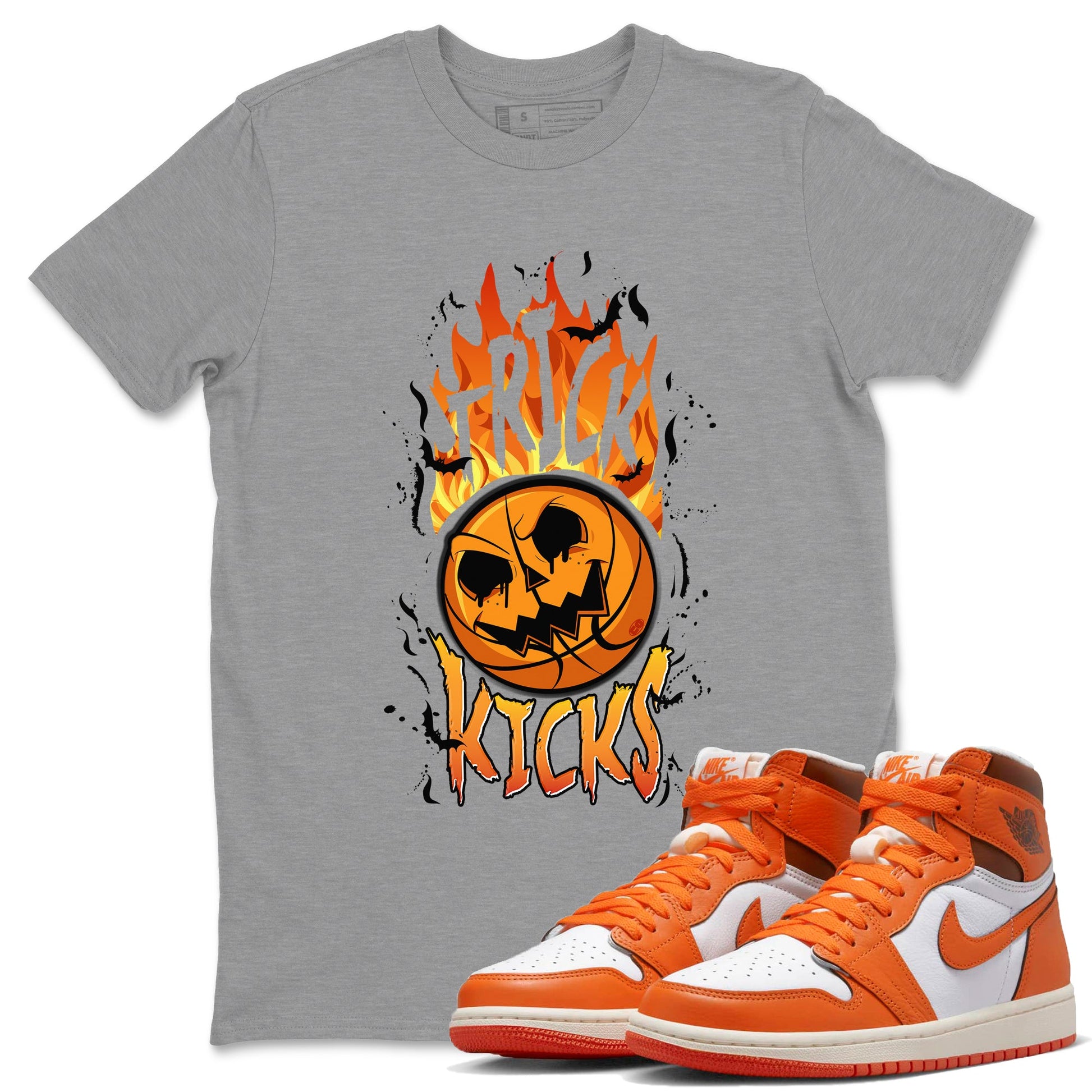 AJ1 Starfish shirt to match jordans Trick Or Kicks Halloween costume sneaker tees AJ1 Starfish SNRT Sneaker Tees Sneaker Matching Clothing Brand Unisex Sneaker Tee Heather Grey 1 T-Shirt