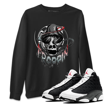 Air Jordan 13 Black Flint Sneaker Match Tees Trippin Mushroom Sneaker Tees AJ13 Retro Black Flint Sneaker Release Tees Unisex Shirts Black 1