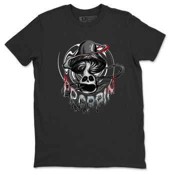 Air Jordan 13 Black Flint Sneaker Match Tees Trippin Mushroom Sneaker Tees AJ13 Retro Black Flint Sneaker Release Tees Unisex Shirts Black 2