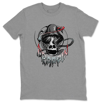 Air Jordan 13 Black Flint Sneaker Match Tees Trippin Mushroom Sneaker Tees AJ13 Retro Black Flint Sneaker Release Tees Unisex Shirts Heather Grey 2