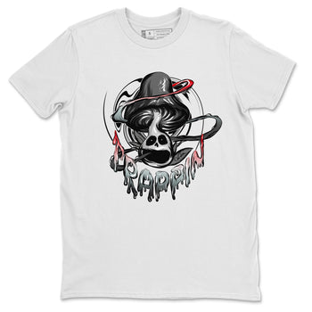 Air Jordan 13 Black Flint Sneaker Match Tees Trippin Mushroom Sneaker Tees AJ13 Retro Black Flint Sneaker Release Tees Unisex Shirts White 2