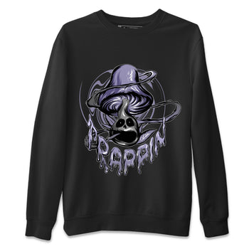 Air Jordan 5 Indigo Haze Sneaker Match Tees Trippin Mushroom Sneaker Tees AJ5 Indigo Haze Sneaker Release Tees Unisex Shirts Black 2