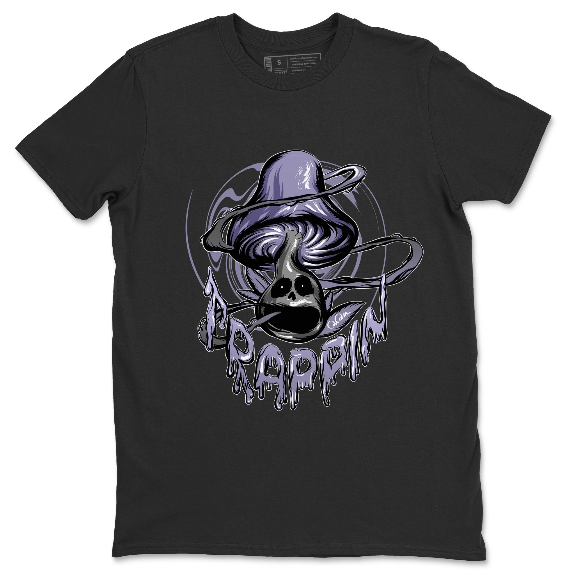 Air Jordan 5 Indigo Haze Sneaker Match Tees Trippin Mushroom Sneaker Tees AJ5 Indigo Haze Sneaker Release Tees Unisex Shirts Black 2