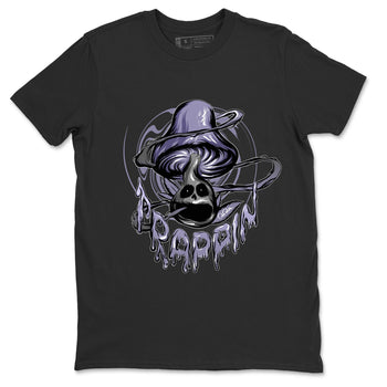 Air Jordan 5 Indigo Haze Sneaker Match Tees Trippin Mushroom Sneaker Tees AJ5 Indigo Haze Sneaker Release Tees Unisex Shirts Black 2