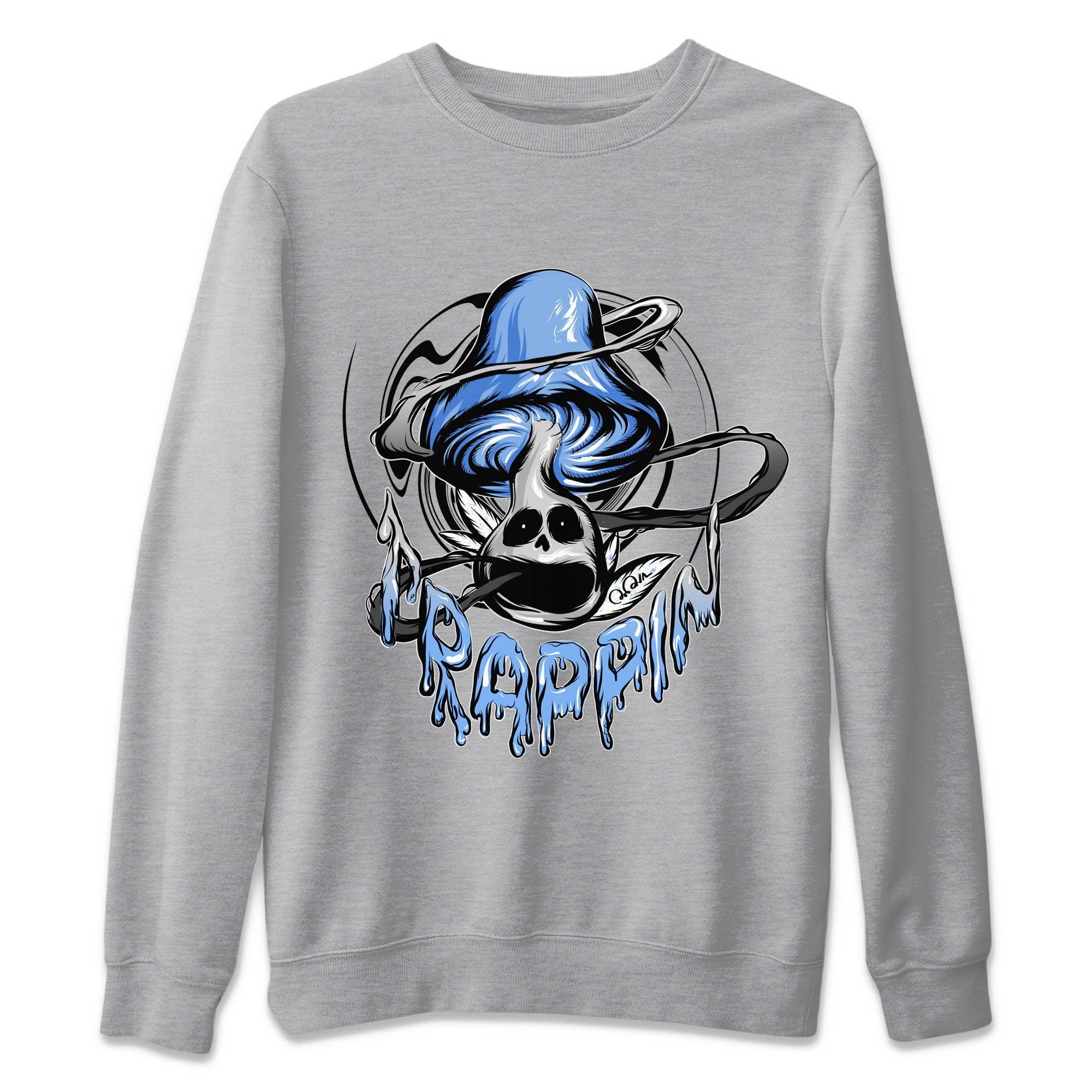 Jordan 5 UNC Jordan Shirts Trippin Mushroom Sneaker Tees AJ5 UNC SNRT Sneaker Tees Unisex Shirts Heather Grey 2