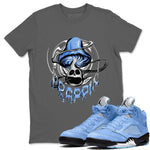 Air Jordan 5 UNC Trippin Mushroom Crew Neck Sneaker Tees Air Jordan 5 UNC Sneaker T-Shirts Washing and Care Tip
