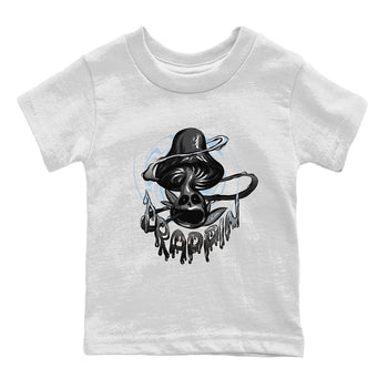 Air Jordan 7 Chambray Sneaker Match Tees Trippin Mushroom Sneaker Tees AJ7 Chambray Sneaker Release Tees Kids Shirts White 2