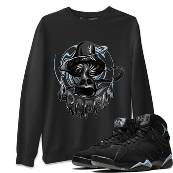 Air Jordan 7 Chambray Sneaker Match Tees Trippin Mushroom Sneaker Tees AJ7 Chambray Sneaker Release Tees Unisex Shirts Black 1