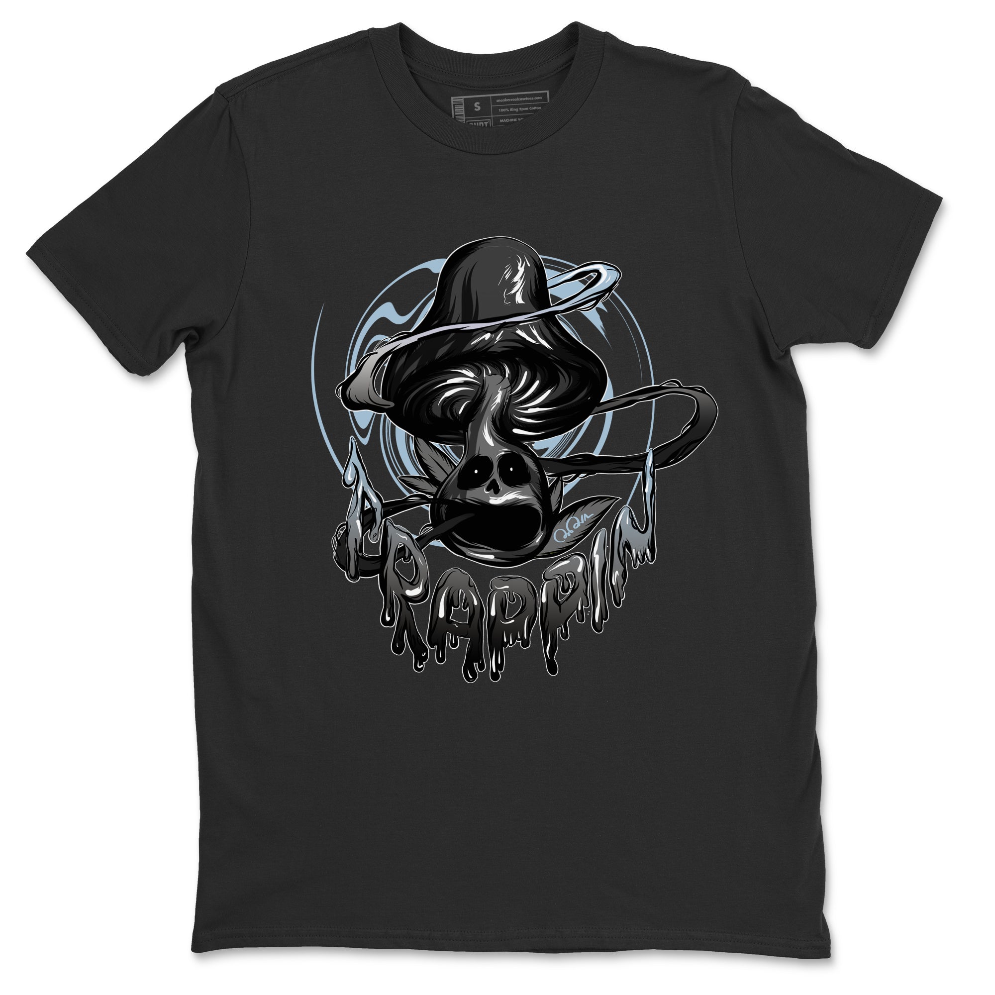 Air Jordan 7 Chambray Sneaker Match Tees Trippin Mushroom Sneaker Tees AJ7 Chambray Sneaker Release Tees Unisex Shirts Black 2