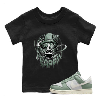 Dunk Mica Green Sneaker Match Tees Trippin Mushroom Sneaker Tees Dunk Low Mica Green Sneaker Release Tees Kids Shirts Black 1