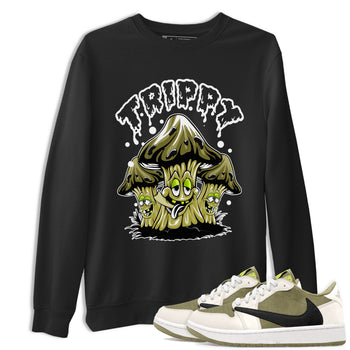 Air Jordan 1 Low X Travis Scott Golf X Olive shirt to match jordans Trippy sneaker tees Air Jordan 1 Travis Scott Golf Olive SNRT Sneaker Release Tees Unisex Black 1 T-Shirt