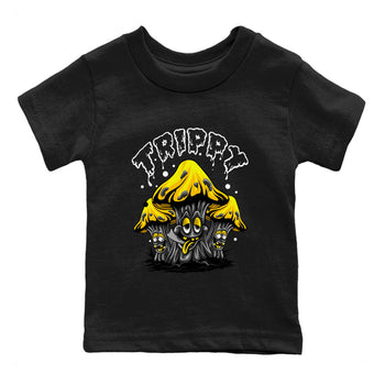 Air Jordan 4 Thunder Sneaker Match Tees Trippy Sneaker Tees Air Jordan 4 Retro Thunder Tee Kids Shirts Black 2