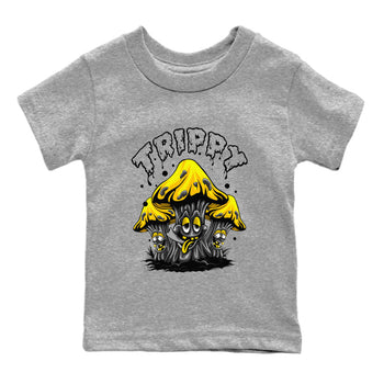 Air Jordan 4 Thunder Sneaker Match Tees Trippy Sneaker Tees Air Jordan 4 Retro Thunder Tee Kids Shirts Heather Grey 2