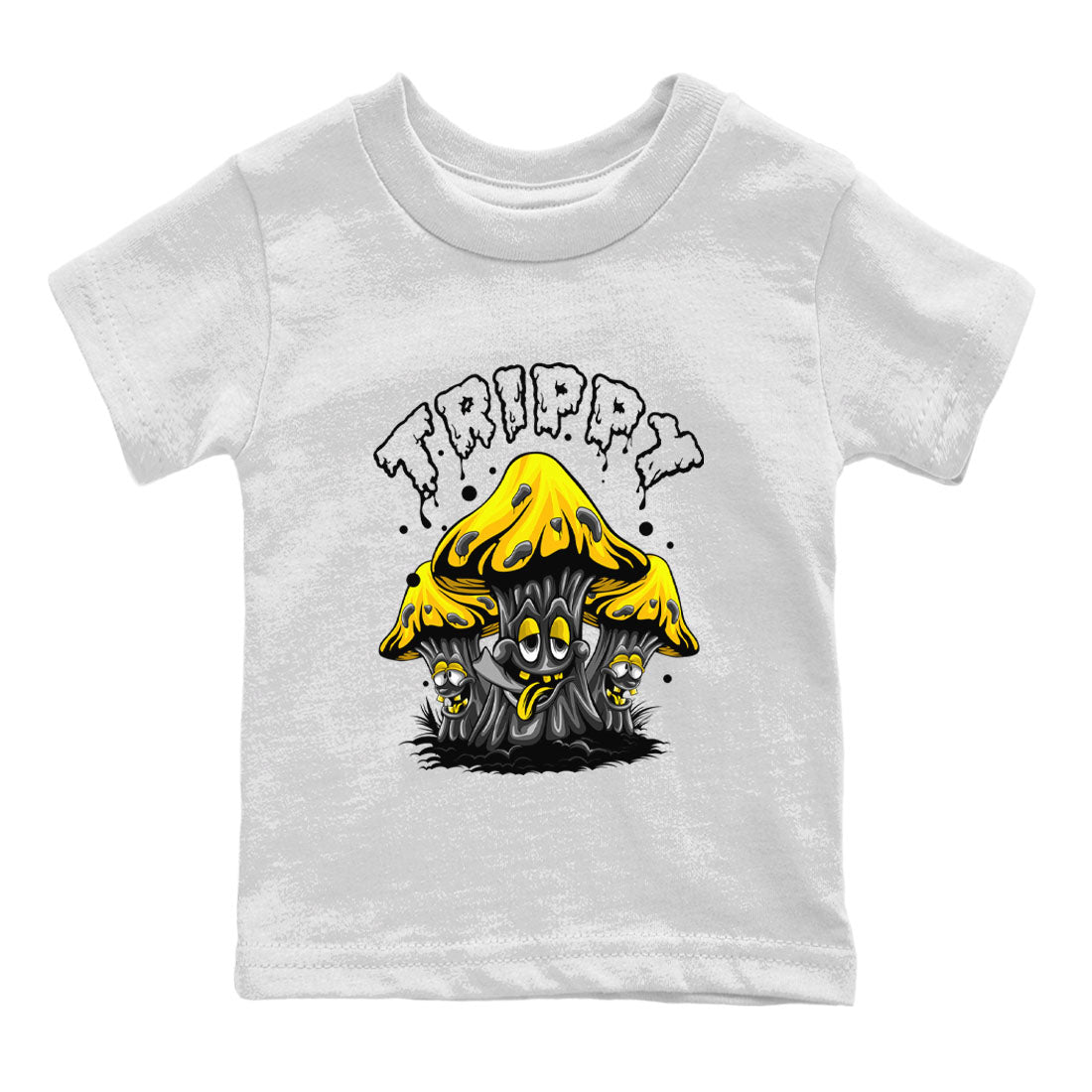Air Jordan 4 Thunder Sneaker Match Tees Trippy Sneaker Tees Air Jordan 4 Retro Thunder Tee Kids Shirts White 2