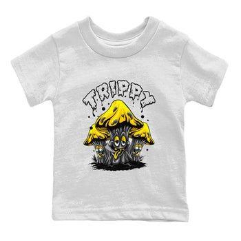 Air Jordan 4 Thunder Sneaker Match Tees Trippy Sneaker Tees Air Jordan 4 Retro Thunder Tee Kids Shirts White 2