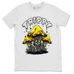 Air Jordan 4 Thunder Sneaker Match Tees Trippy Sneaker Tees Air Jordan 4 Retro Thunder Tee Unisex Shirts White 2