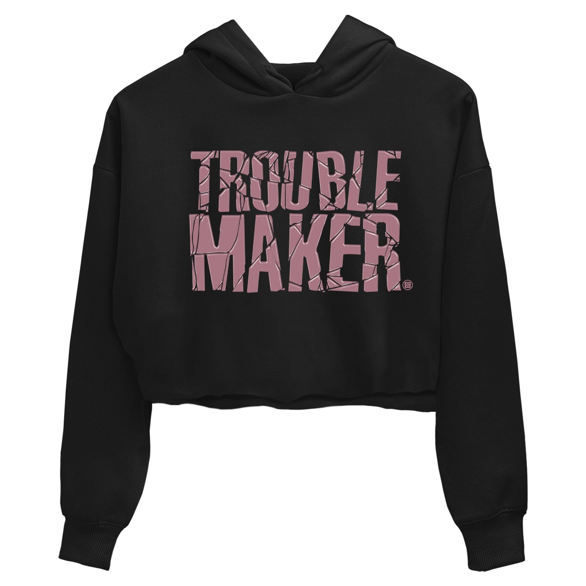 Air Jordan 1 Mauve shirt to match jordans Trouble Maker sneaker tees 1s High OG Mauve SNRT Sneaker Tees Black 2 Crop T-Shirt