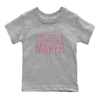 Air Jordan 1 Mauve shirt to match jordans Trouble Maker sneaker tees 1s High OG Mauve SNRT Sneaker Tees Baby Toddler Heather Grey 2 T-Shirt