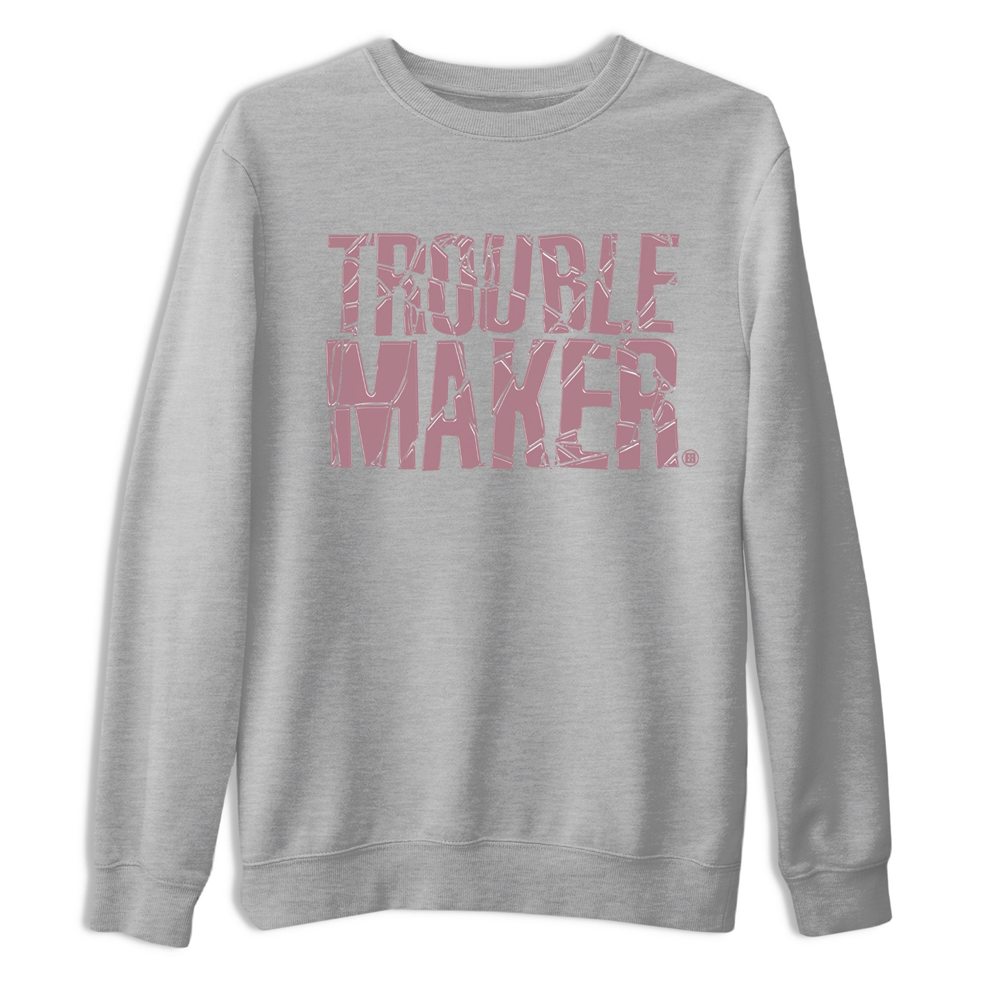 Air Jordan 1 Mauve shirt to match jordans Trouble Maker sneaker tees 1s High OG Mauve SNRT Sneaker Tees Unisex Streetwear Clothing Heather Grey 2 T-Shirt