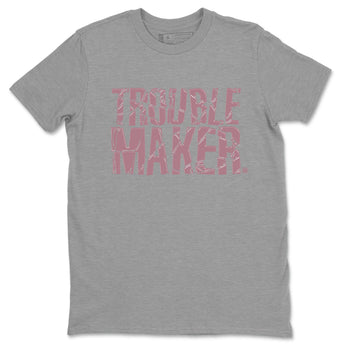 Air Jordan 1 Mauve shirt to match jordans Trouble Maker sneaker tees 1s High OG Mauve SNRT Sneaker Tees Unisex Streetwear Clothing Heather Grey 2 T-Shirt