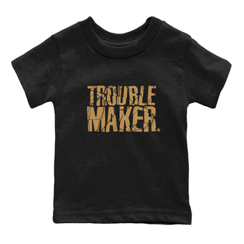 13s Wheat shirt to match jordans Trouble Maker sneaker release tees Air Jordan 13 Wheat SNRT Sneaker Tees Baby Toddler Black 2 T-Shirt