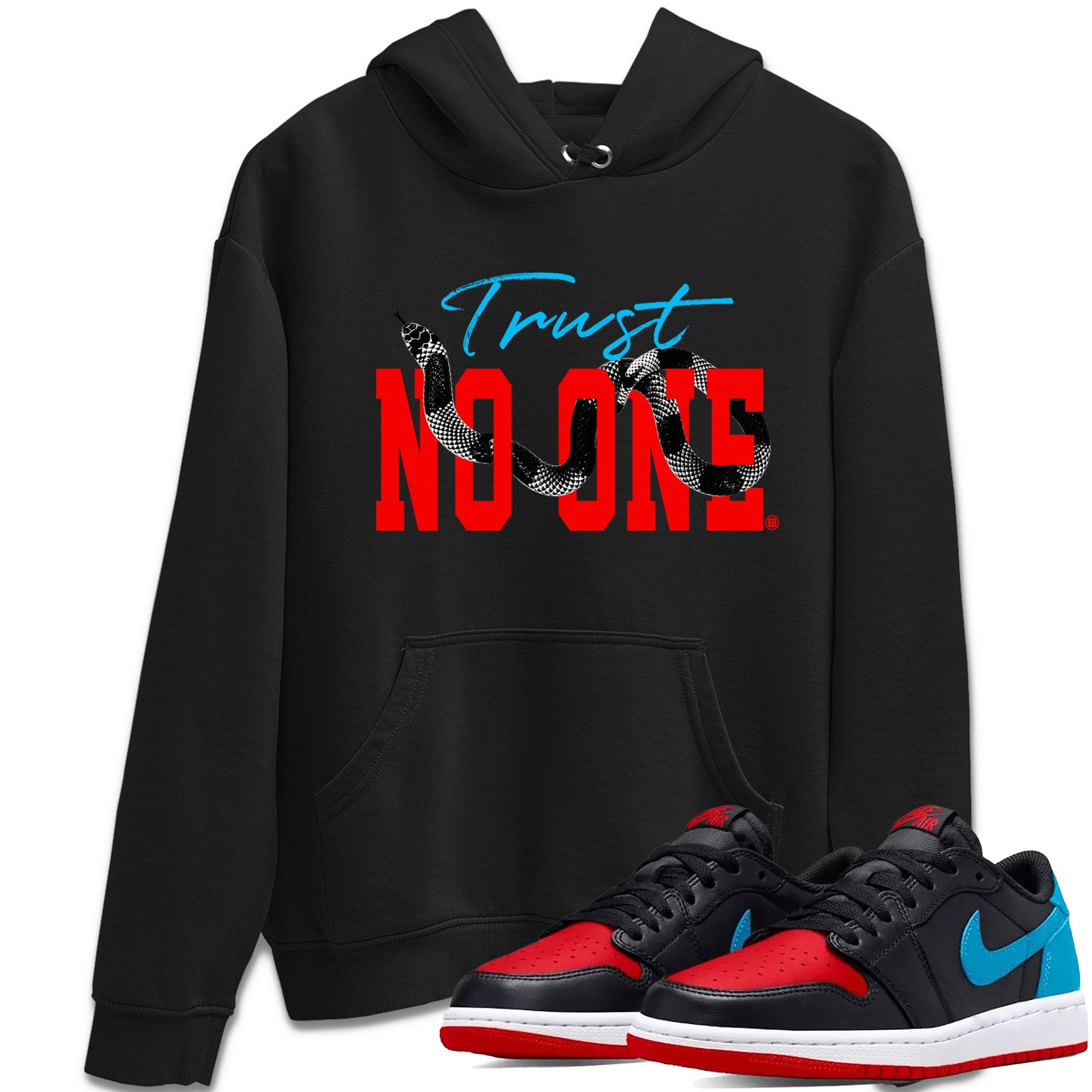 Jordan 1 Low UNC to Chicago shirt to match jordans Trust No One sneaker tees Air Jordan 1 UNC to Chicago SNRT Sneaker Release Tees Unisex Black 1 T-Shirt