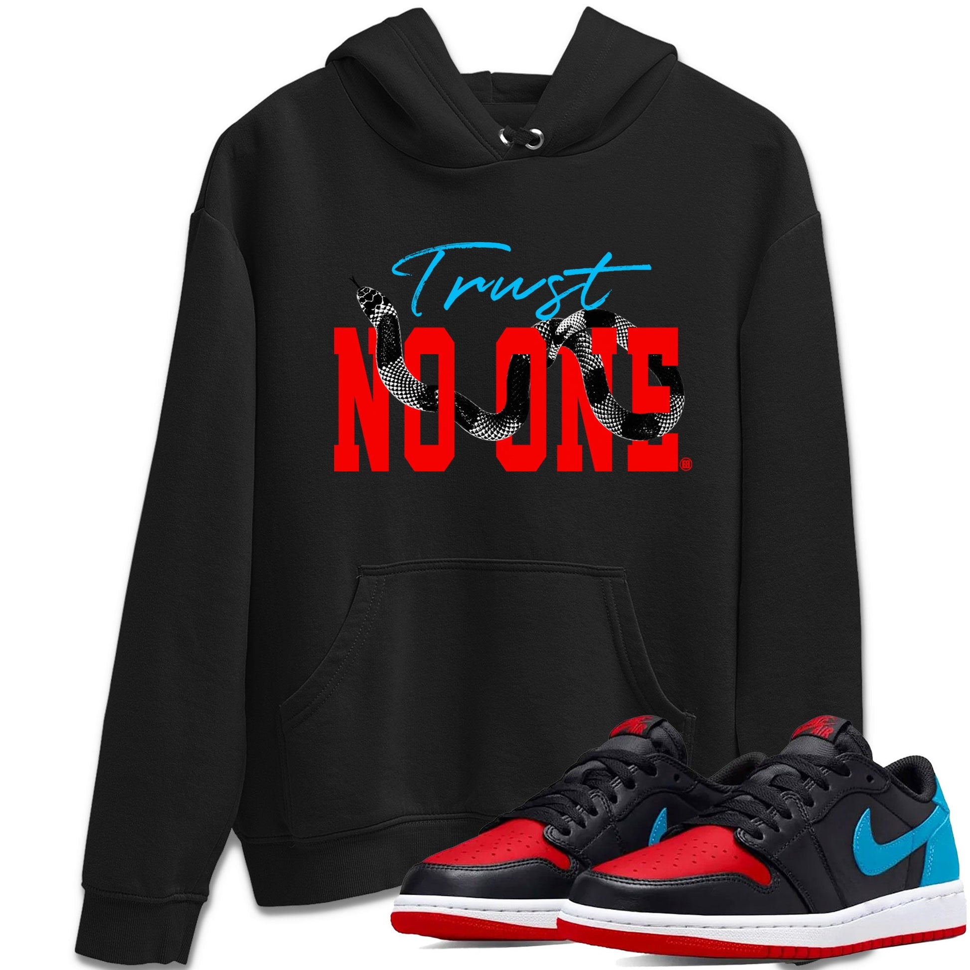 Jordan 1 Low UNC to Chicago shirt to match jordans Trust No One sneaker tees Air Jordan 1 UNC to Chicago SNRT Sneaker Release Tees Unisex Black 1 T-Shirt