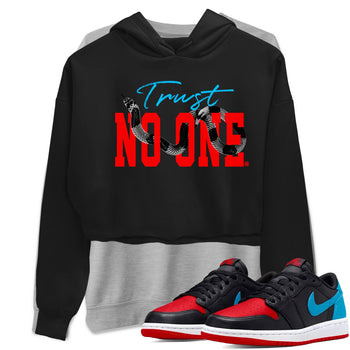 Jordan 1 Low UNC to Chicago shirt to match jordans Trust No One sneaker tees Air Jordan 1 UNC to Chicago SNRT Sneaker Release Tees Unisex Black 2 T-Shirt