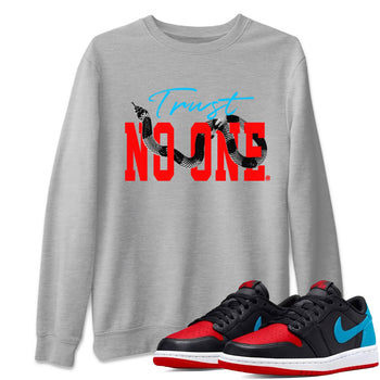 Jordan 1 Low UNC to Chicago shirt to match jordans Trust No One sneaker tees Air Jordan 1 UNC to Chicago SNRT Sneaker Release Tees Unisex Heather Grey 1 T-Shirt