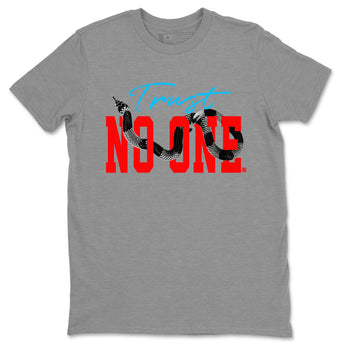 Jordan 1 Low UNC to Chicago shirt to match jordans Trust No One sneaker tees Air Jordan 1 UNC to Chicago SNRT Sneaker Release Tees Unisex Heather Grey 2 T-Shirt