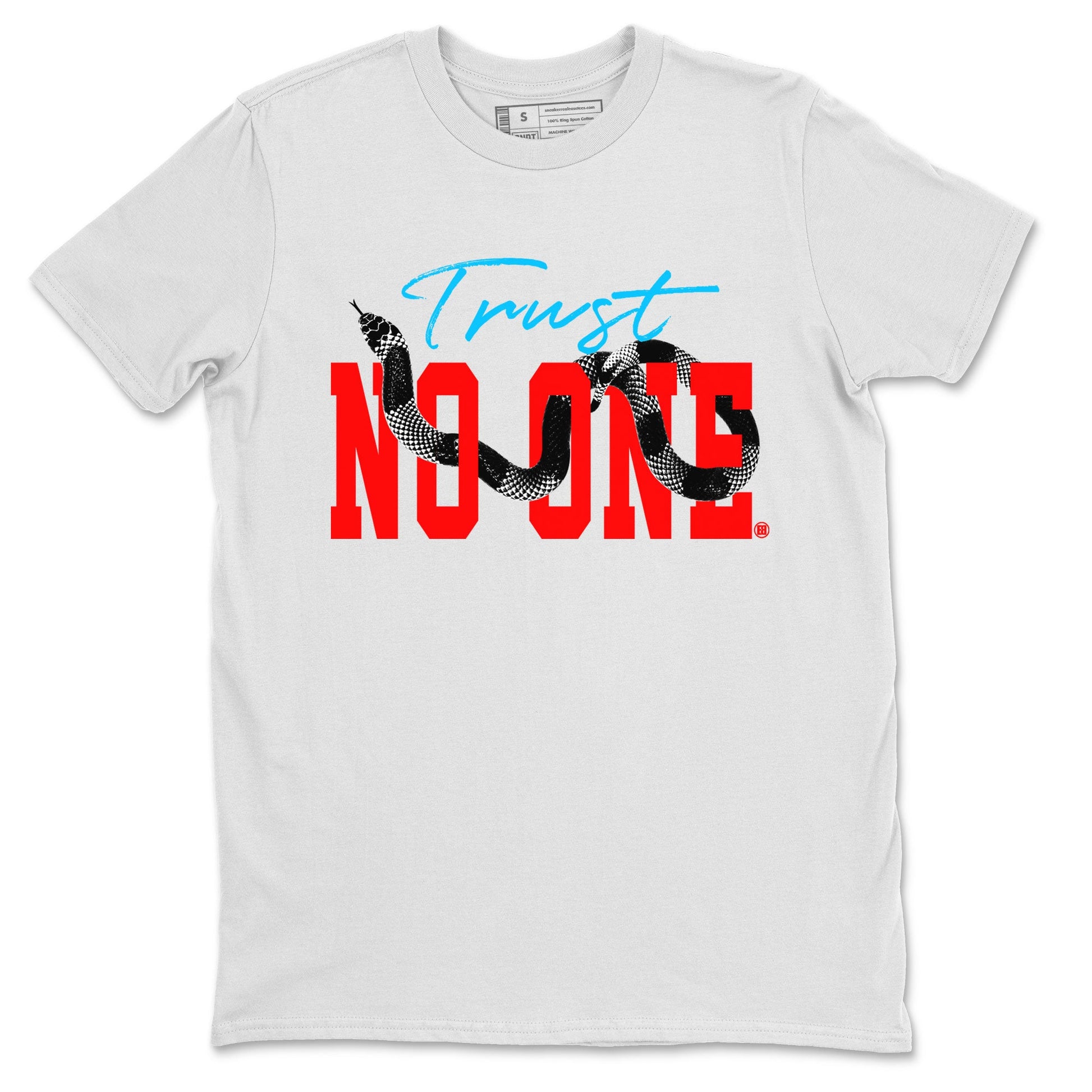 Jordan 1 Low UNC to Chicago shirt to match jordans Trust No One sneaker tees Air Jordan 1 UNC to Chicago SNRT Sneaker Release Tees Unisex White 2 T-Shirt