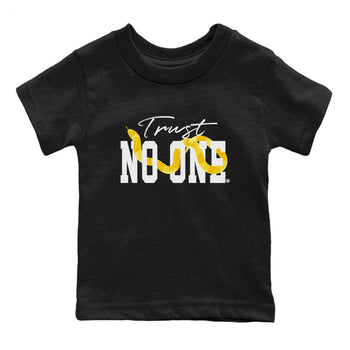 Air Jordan 11 Yellow Python Sneaker Match Tees Trust No One Sneaker Tees Air Jordan 11 Yellow Snakeskin Tee Kids Shirts Black 2