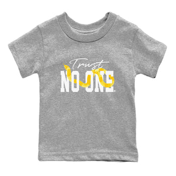 Air Jordan 11 Yellow Python Sneaker Match Tees Trust No One Sneaker Tees Air Jordan 11 Yellow Snakeskin Tee Kids Shirts Heather Grey 2