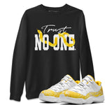 Air Jordan 11 Yellow Python Sneaker Match Tees Trust No One Sneaker Tees Air Jordan 11 Yellow Snakeskin Tee Unisex Shirts Black 1