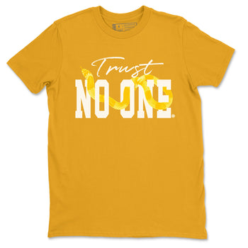 Air Jordan 11 Yellow Python Sneaker Match Tees Trust No One Sneaker Tees Air Jordan 11 Yellow Snakeskin Tee Unisex Shirts Gold 2