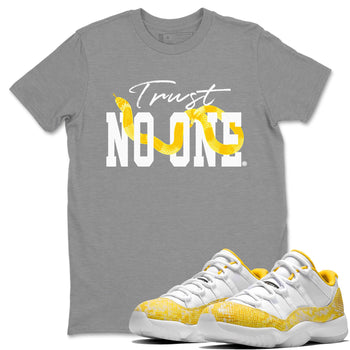 Air Jordan 11 Yellow Python Trust No One Crew Neck Sneaker Tees Air Jordan 11 Yellow Python Sneaker T-Shirts Size Chart
