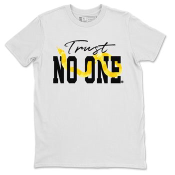 Air Jordan 11 Yellow Python Sneaker Match Tees Trust No One Sneaker Tees Air Jordan 11 Yellow Snakeskin Tee Unisex Shirts White 2
