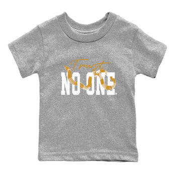Jordan Retro 13 Wheat Sneaker Matching Tee Trust No One Sneaker Tees 13 Wheat Sneaker T-Shirt Kids Shirts Heather Grey 2