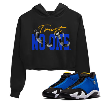 Air Jordan 14 Laney Sneaker Match Tees Trust No One Sneaker Tees Jordan 14 Laney Sneaker Release Tees Women's Shirts Black 1
